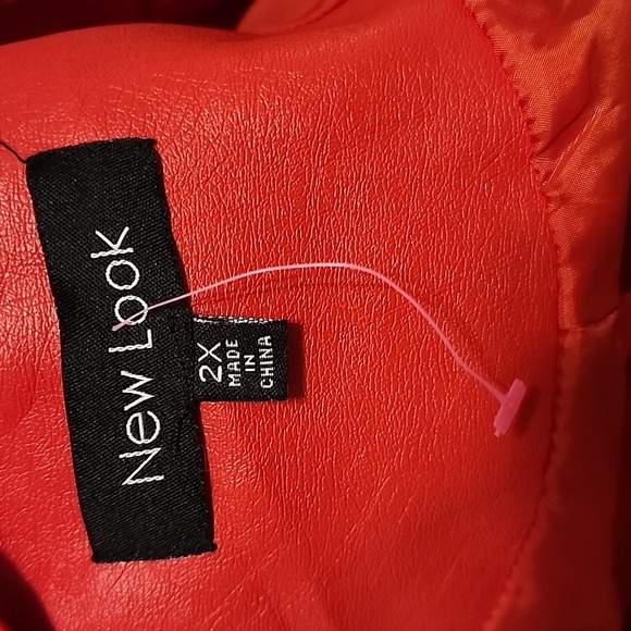 New Look red puff sleeve jacket 2x - Picture 4 of 4